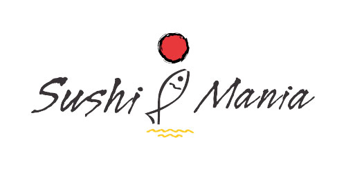 Sushi Mania Logo on a White Background